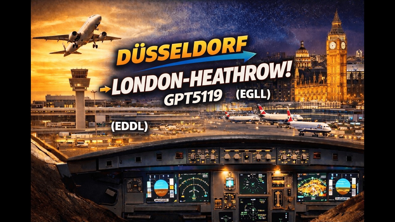 MSFS 2024 | JetGPT | GPT5119 | Düsseldorf (EDDL) → London-Heathrow (EGLL)