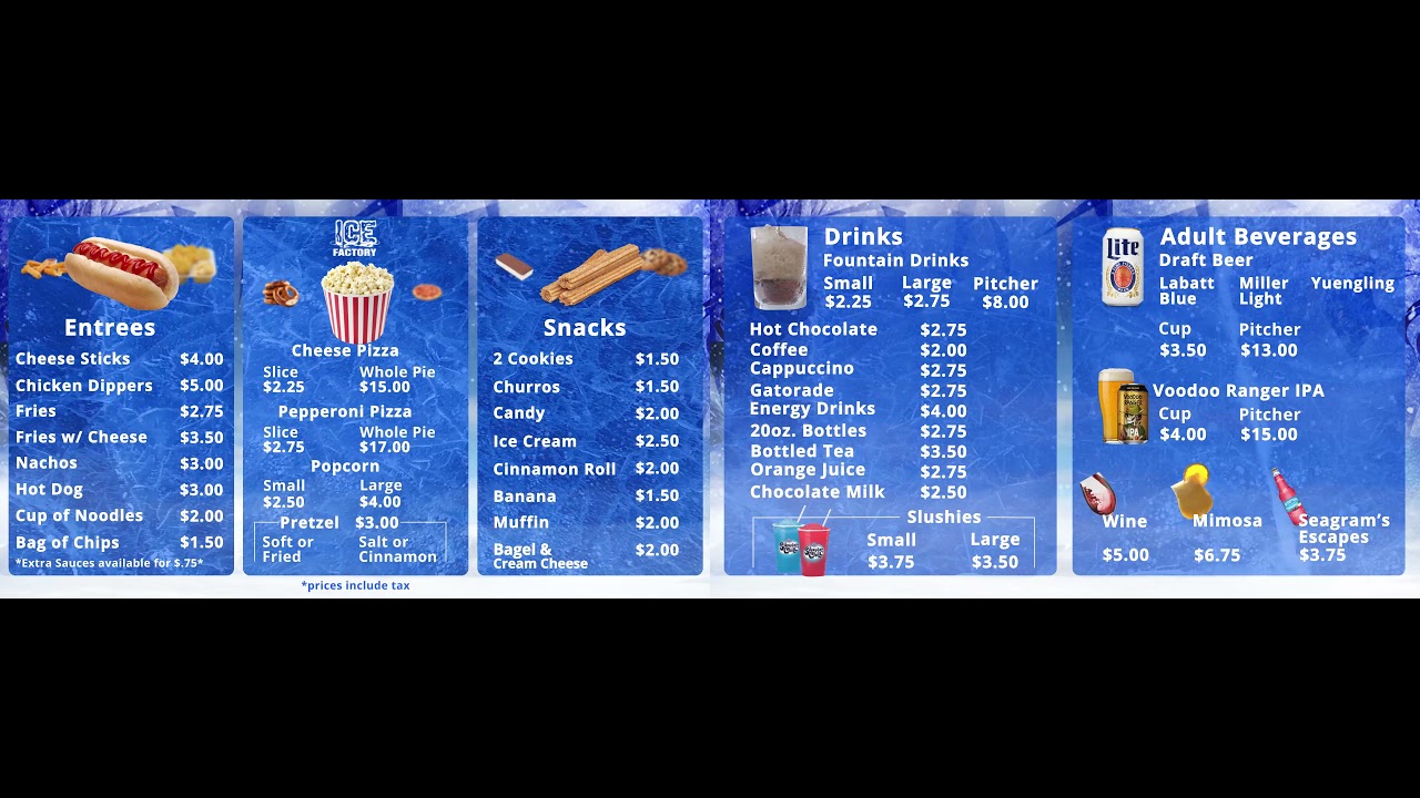 ICE Factory Digital Menu Board - Digital Signage Display Screen Design