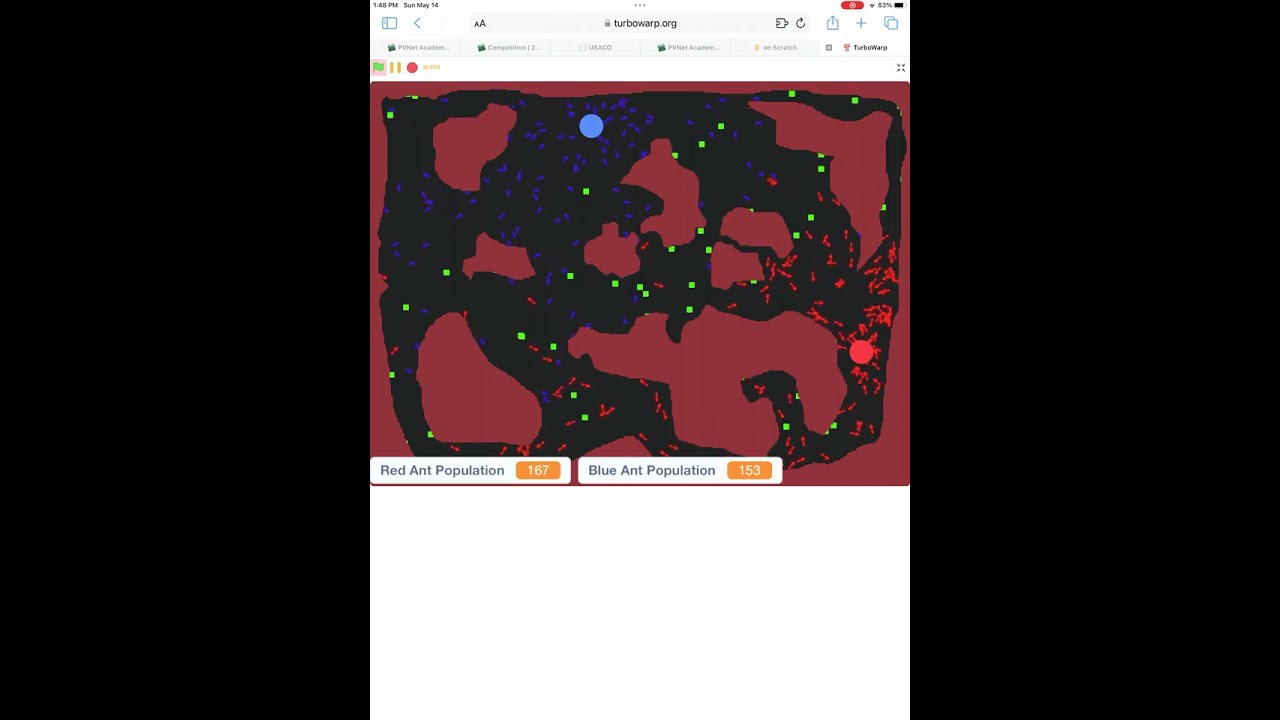 Watching my Scratch Ant AI Battle is so satisfying&hellip;