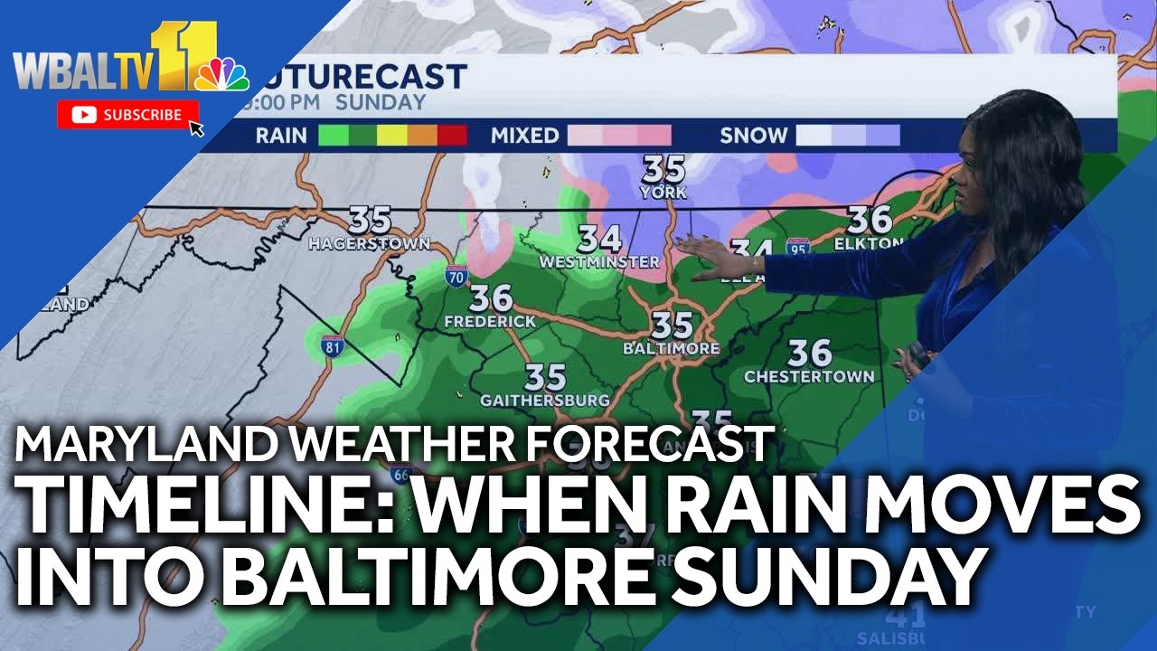 Rain and a few wet snowflakes likely for Maryland this afternoon