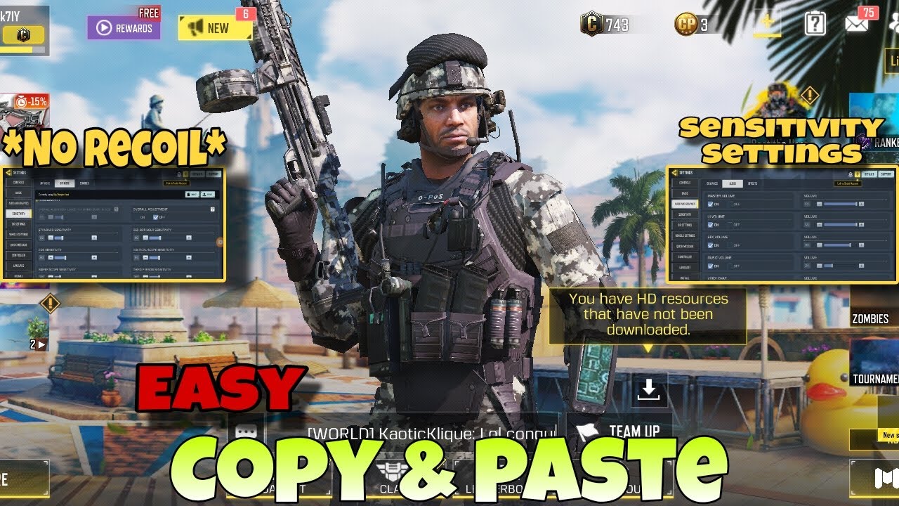 *NO RECOIL* SENSITIVITY SETTINGS FOR BATTLE ROYALE | Season 7 | CODM BR TIPS & TRICKS