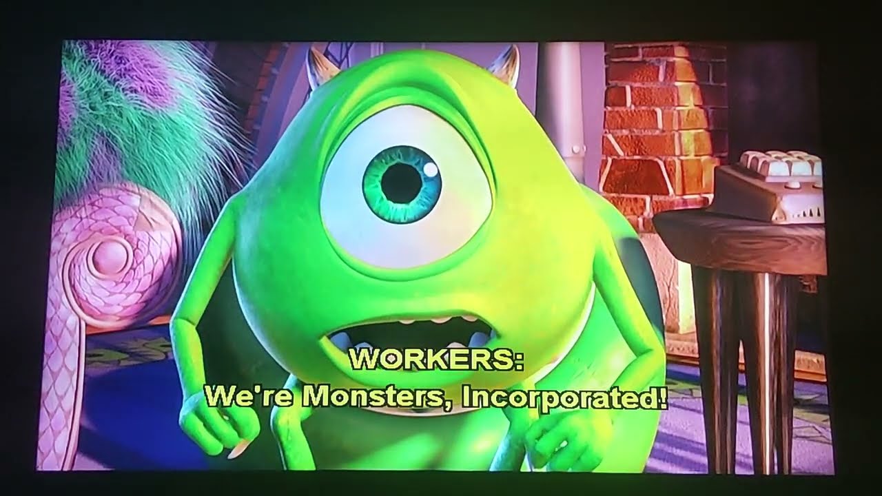 Monsters, Inc. (2001) Morning Workout Scene (Sound Effects Version)