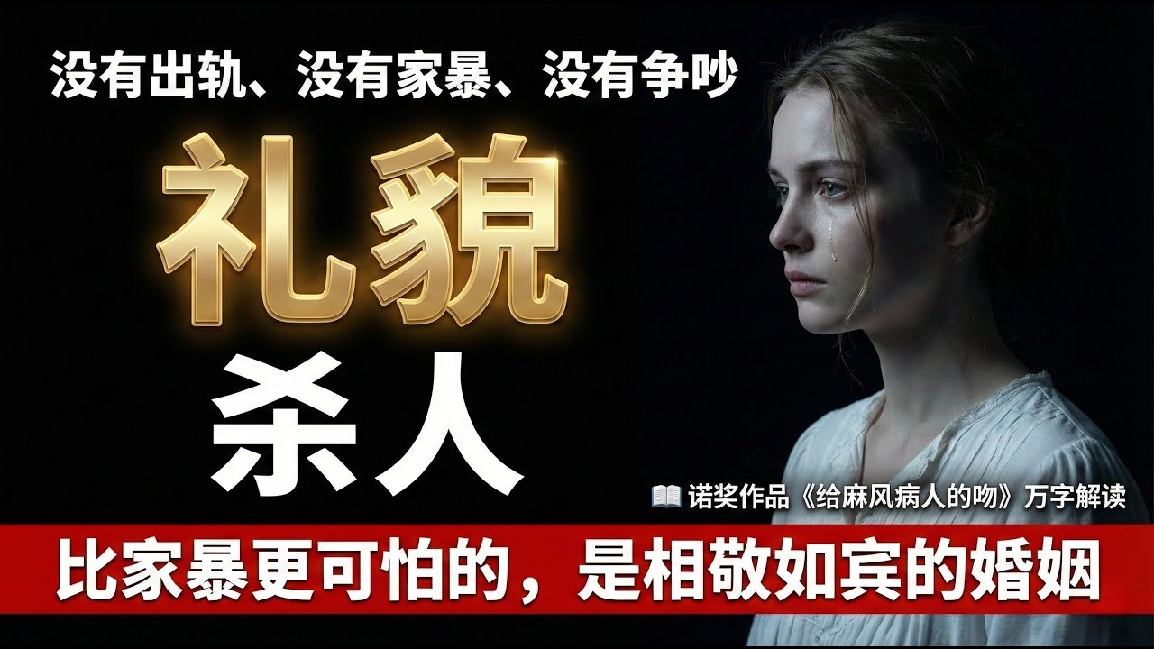 沒有出軌沒有家暴沒有爭吵，丈夫卻選擇了死｜諾獎名著《給麻風病人的吻》萬字解讀