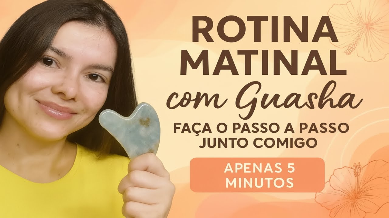 Rotina matinal com Gua Sha para rosto inchado - Faça comigo passo a passo
