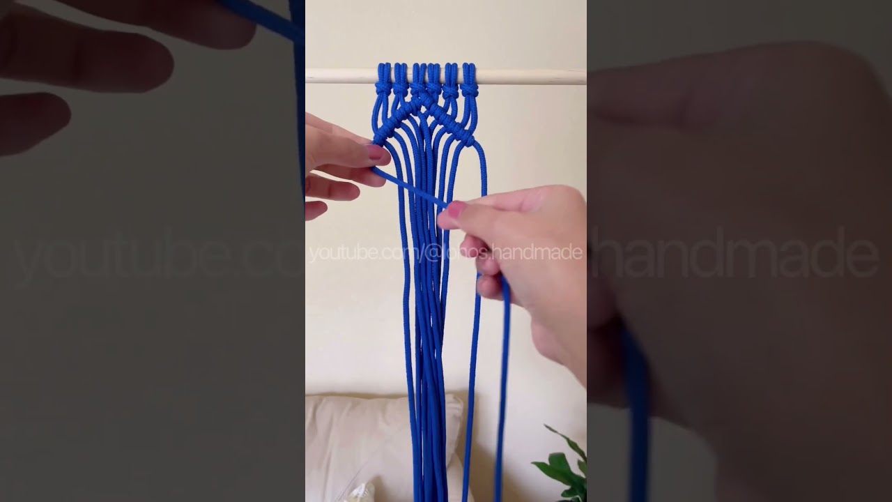macrame tutorial - diamond pattern