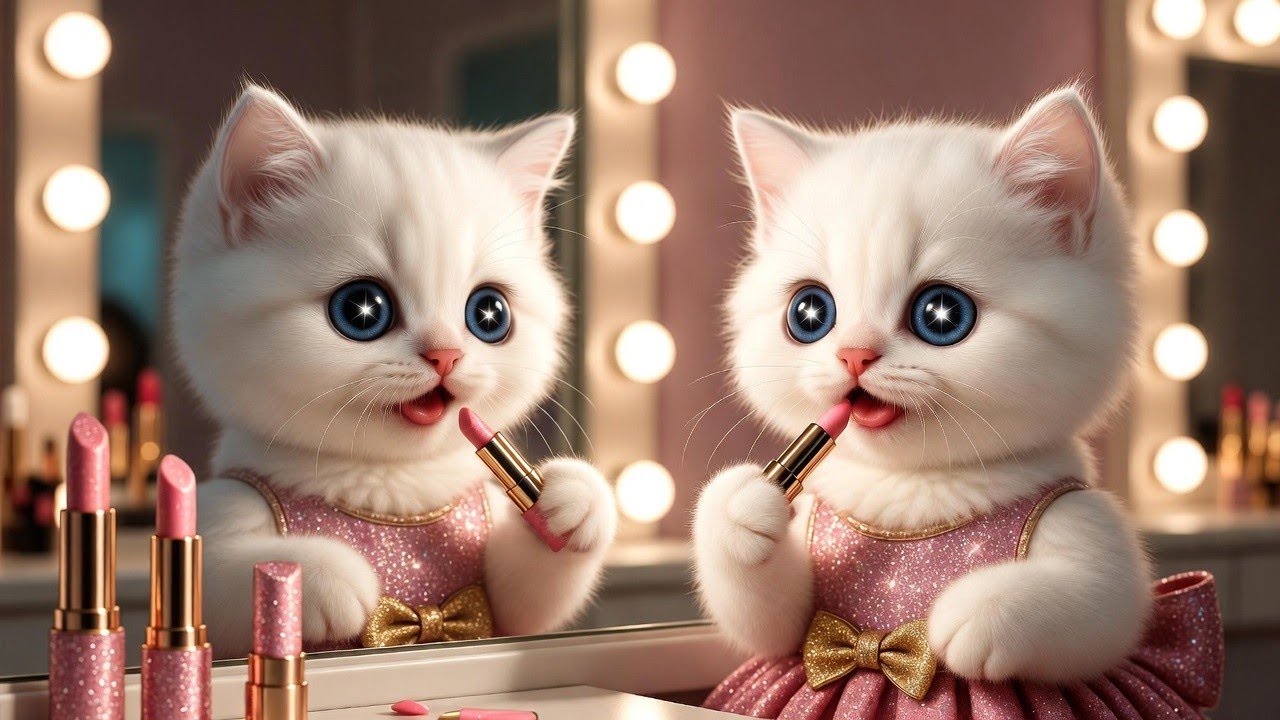 Cute Kitten Fashion Show | 20 Scene Glamour Journey 🐱✨ #CatStory 