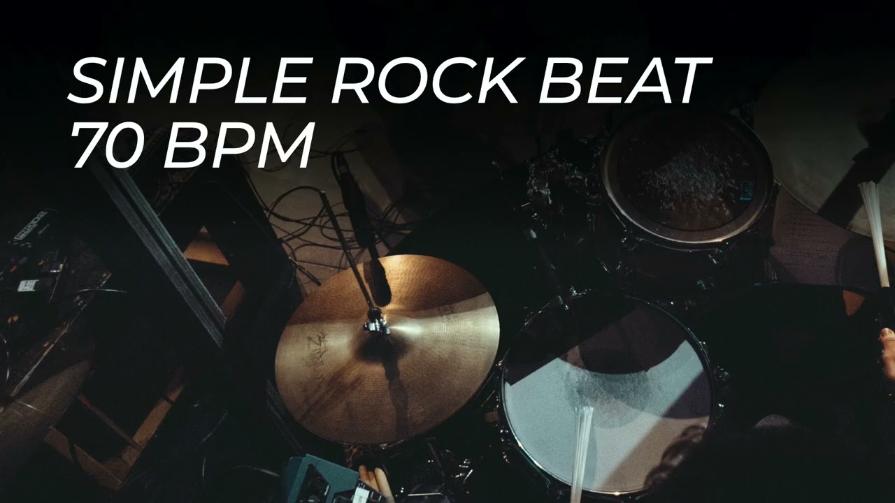 Simple Rock Drum Beat for Practice | Rock Drum Loop | 70 BPM