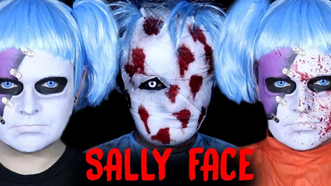 Sally Face Makeup Tutorial! Three looks in one!