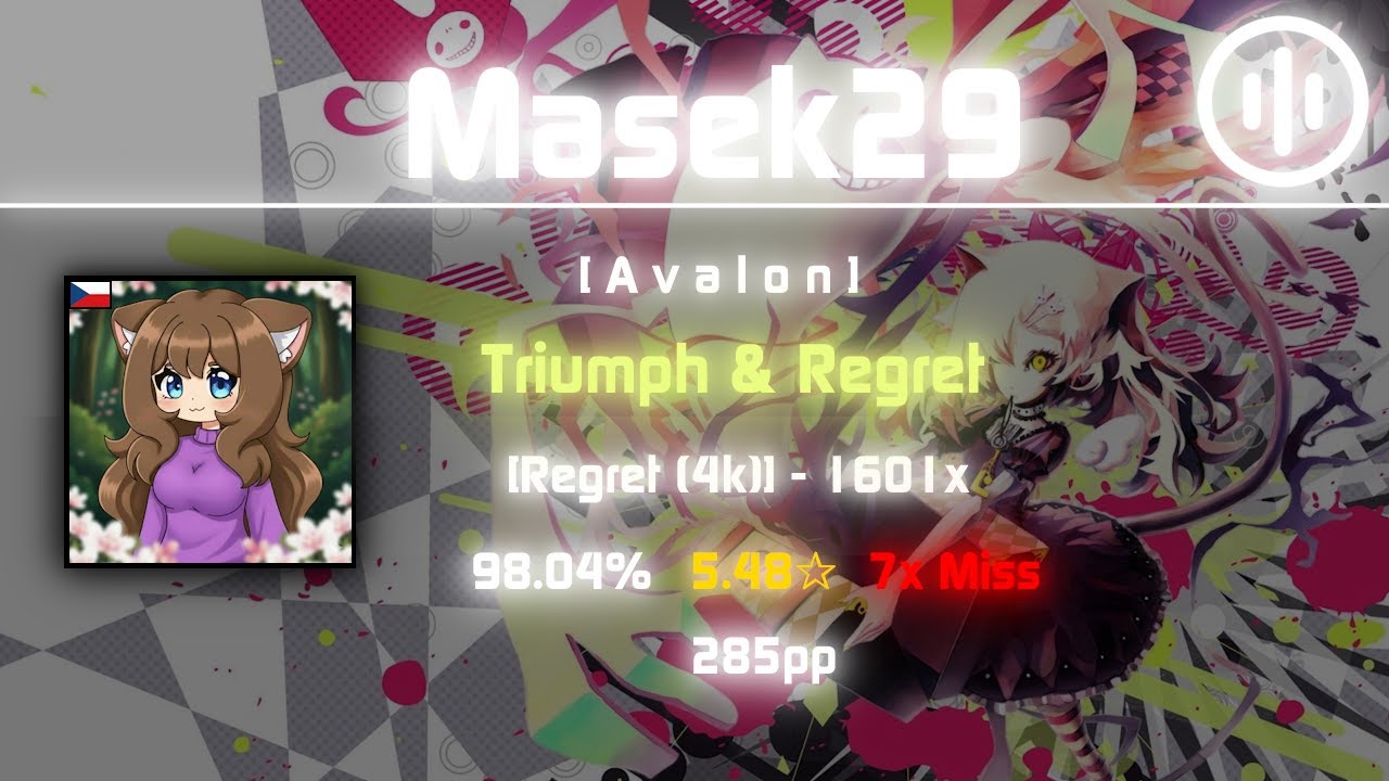 My best play in Osu!Mania - Triumph and Regret (Regret) (4k) - 5.48✰