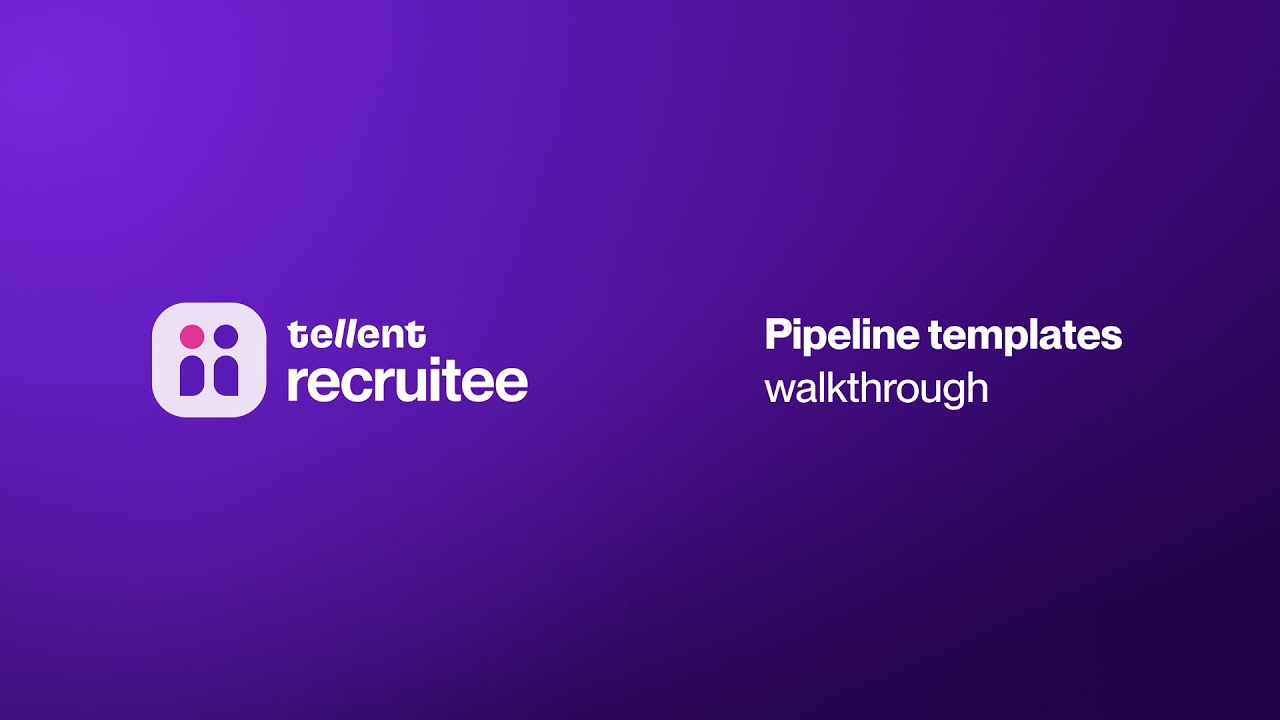 Recruitee: How to create a pipeline template