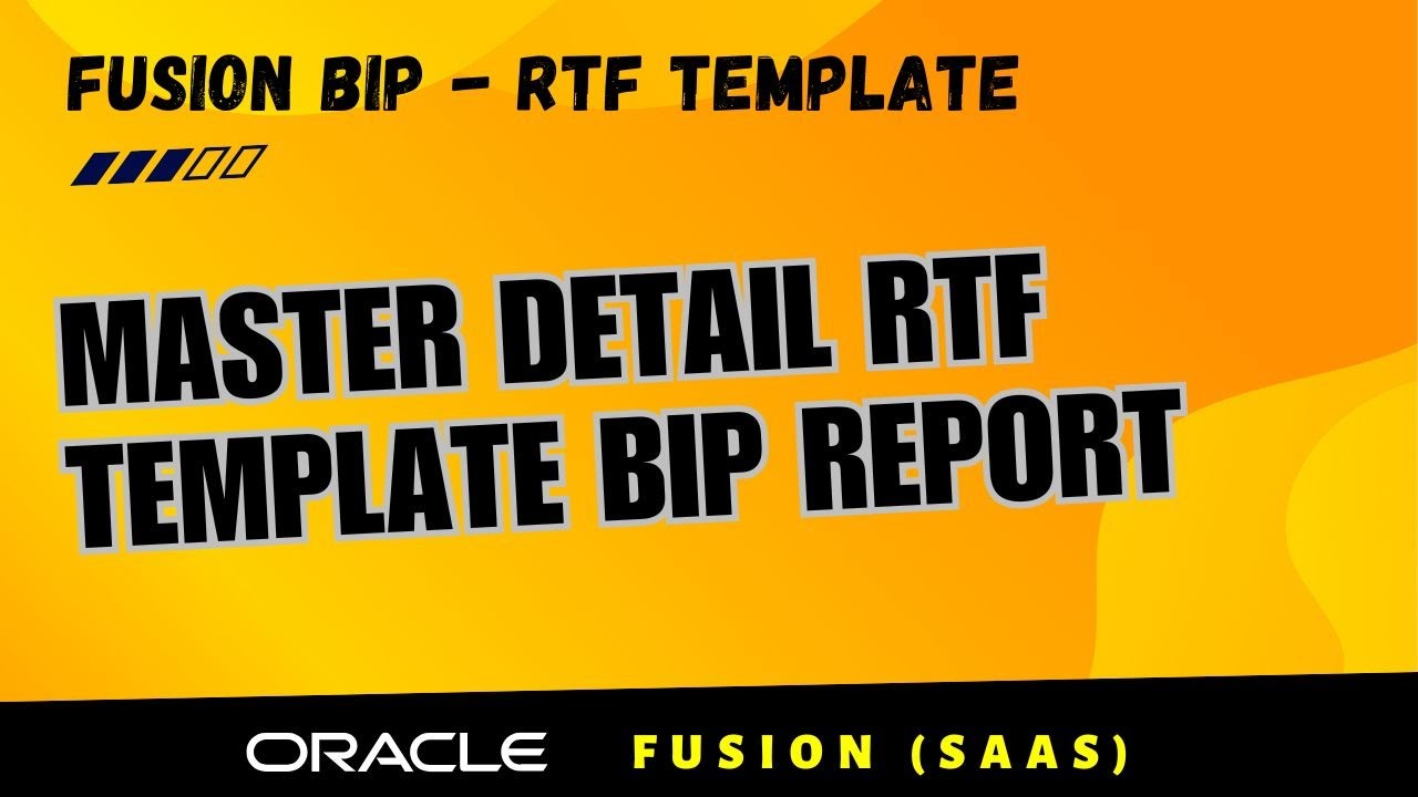RTF 8. Show Master child Detail data in RTF template with Oracle BI Publisher add in for MS Word