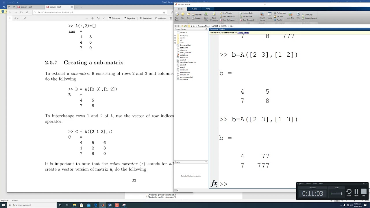 3-المصفوفات فى ماتلاب| Matrix in Matlab in Arabic