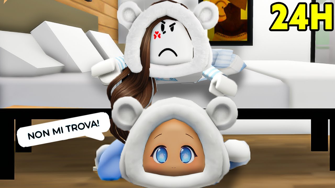 BAMBINO SI NASCONDE DA SUA MAMMA PER 24 ORE SU BROOKHAVEN ROBLOX!
