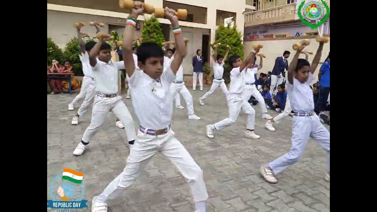 🇮🇳🟠 Republic Day| Dumbles, Lezims and Hoops performance by Gnana Students| Sri Gnanajyothi School 🏫