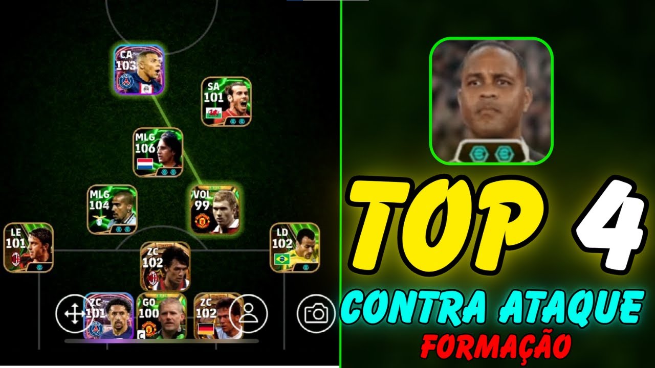 As 4 Melhor Forma&ccedil;&atilde;o Estilo contra ataque Normal  | Melhor Forma&ccedil;&atilde;o eFootball 26