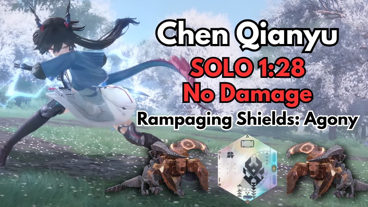 Chen Qianyu Solo No Damage 1:28 Umbral Monument Rampaging Shields Agony | Arknights: Endfield