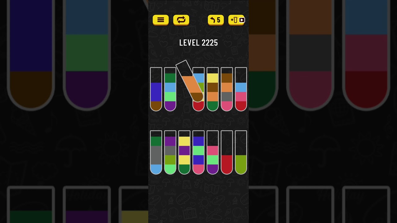 Water sort puzzle level 2225