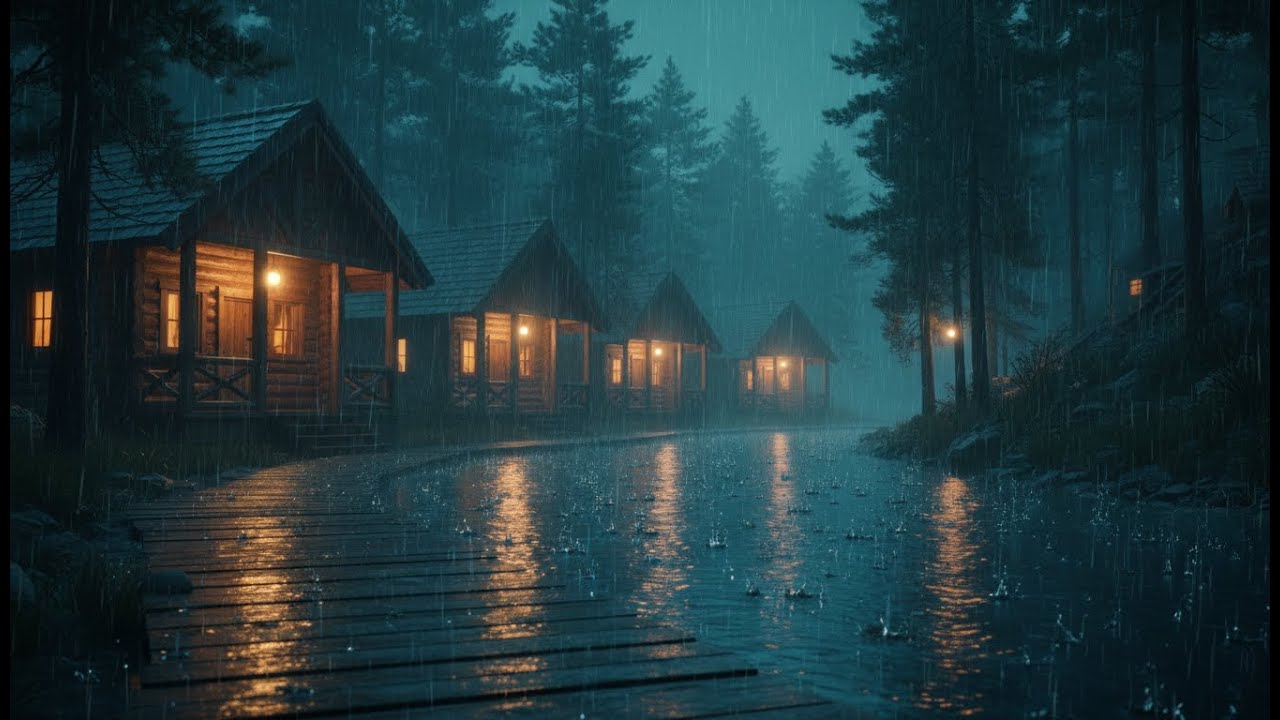 Rain Sounds for Sleeping 🌙 Night Heavy Rain Ambience for Sleep, Insomnia Relief & Mental Relaxation