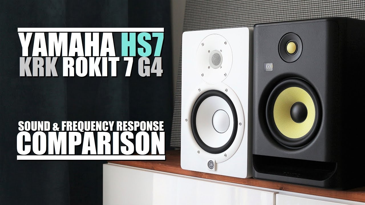 KRK Rokit 7 G4 RP7G4 против Yamaha HS7 || Сравнение звука и частотных характеристик