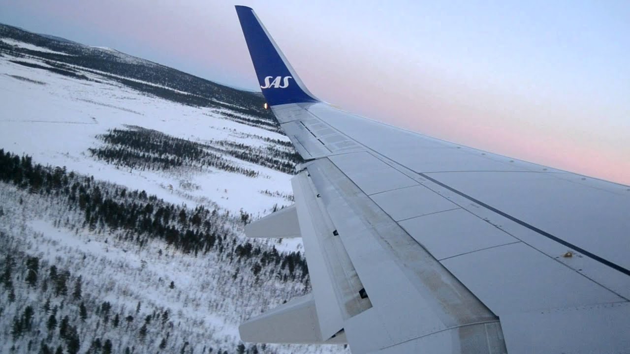 [HD] Scandinavian Airlines | Boeing 737-800 | Take off at Kiruna Airport
