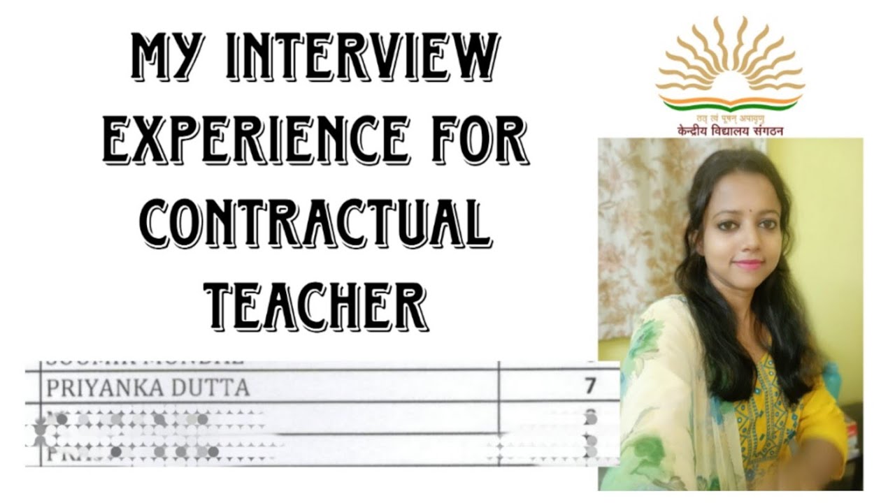 Kvs Interview Experience || Kvs Prt || Contractual Teacher recruitment || Kvs Interview