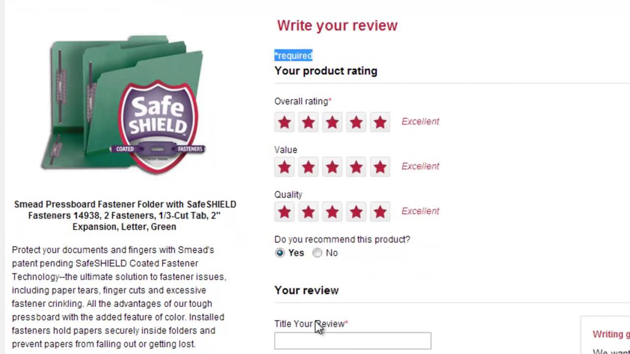 Smead Product Reviews - How To Write A Review
