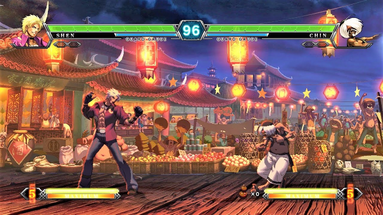 Shen Woo vs Chin Gentsai (Hardest AI) - KOF XIII