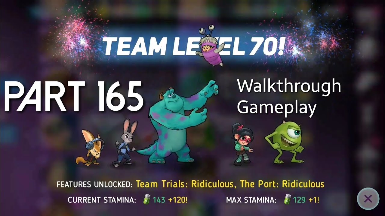 Disney Heroes Battle Mode TEAM LEVEL 70 / HERO DISK PART 165 Walkthrough Gameplay - Android/iOS