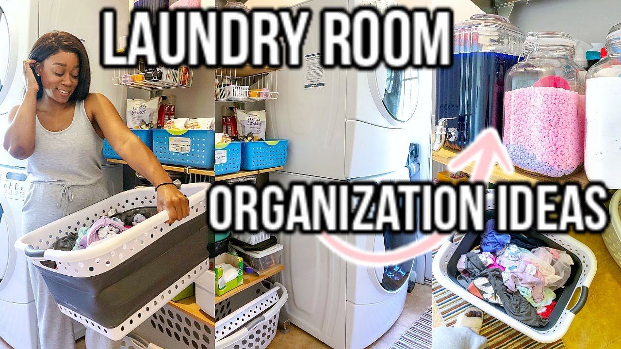 SMALL LAUNDRY ROOM ORGANIZATION IDEAS! EXTREME DEEP CLEAN & ORGANIZE | HOME ORGANIZATION ON A BUDGET