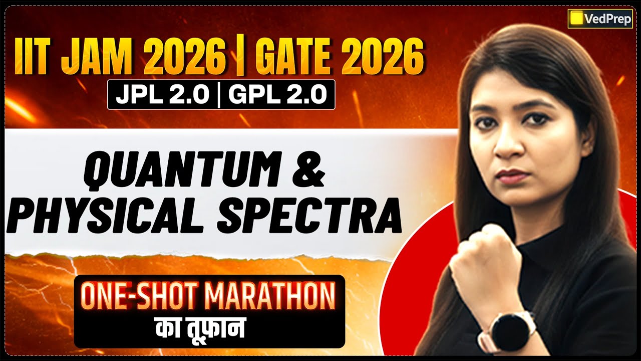 Quantum & Physical Spectra🔥 One Shot Marathon | IIT JAM 2026 & GATE 2026 | JPL 2.0 & GPL 2.0