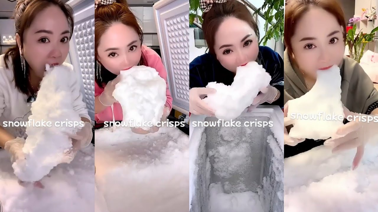 ASMR her new ice eating bites only part 7