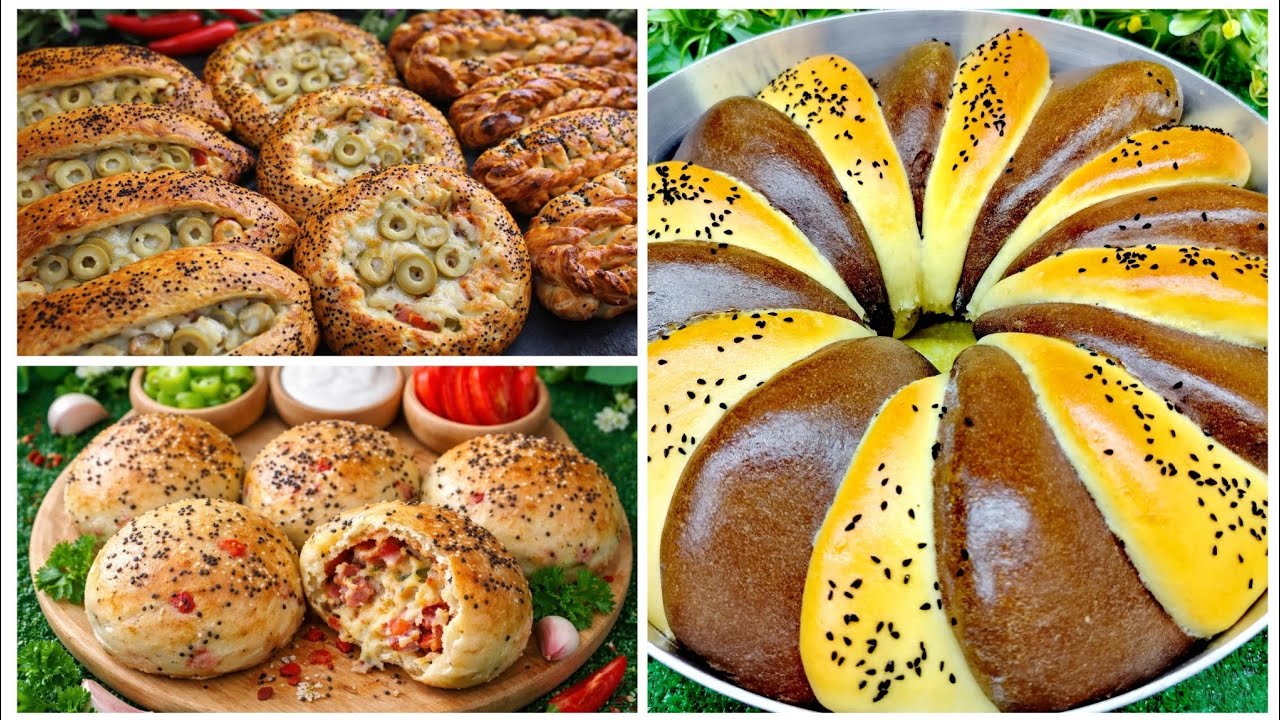  أسهل 3 مخبوزات بحشوة اقتصادية ناجحة من أول مرة للفطار والعشاا وللمدارس 🥐🍞