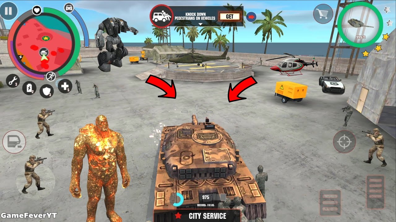 Stone Giant (Stone Man Captured Army Base) Army Tank Military 10000$ Equipment - Android Gameplay HD