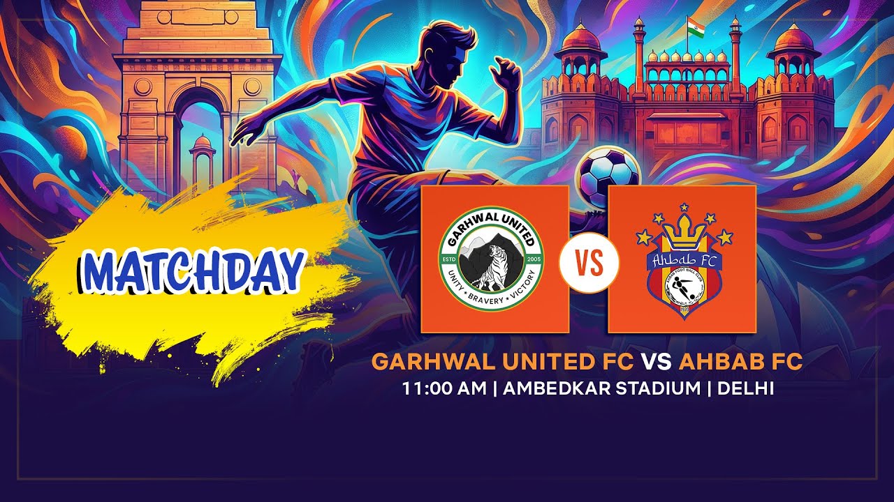 GARHWAL UNITED FC VS AHBAB FC | LIVE Football | DSA Senior Division | 11:00 AM