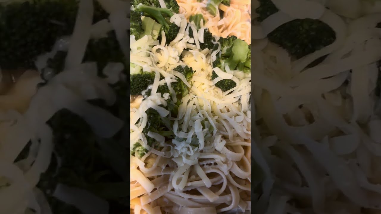 {Grilled Chicken Alfredo with Shrimp & Broccoli added }Easy to make 👩🏾‍🍳🍜🥗🍤🥦🔥👌🏾💯