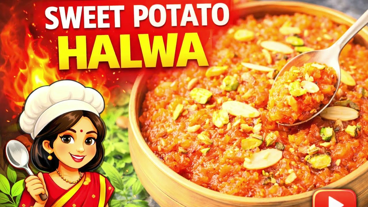 Sweet Potato Halwa | Healthy aur Tasty Dessert |Ghar ka Bana Healthy Meetha winter special healthy🍠🍯