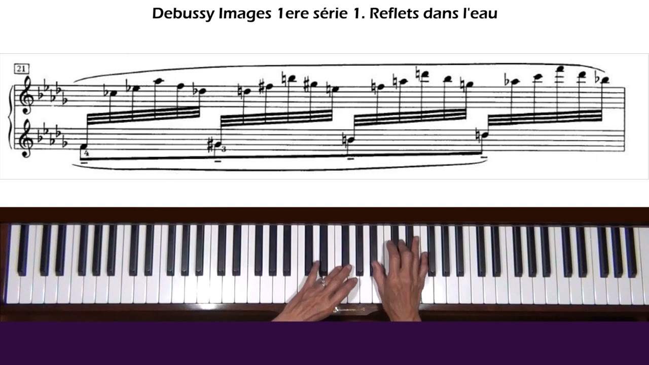 Debussy Images Reflets dans l'eau Piano Tutorial Part 1