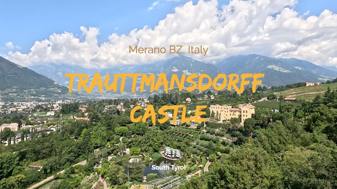 Relaxing stroll in the Botanical Gardens of Trauttmansdorff Castle.Merano BZ, Italy 2023.