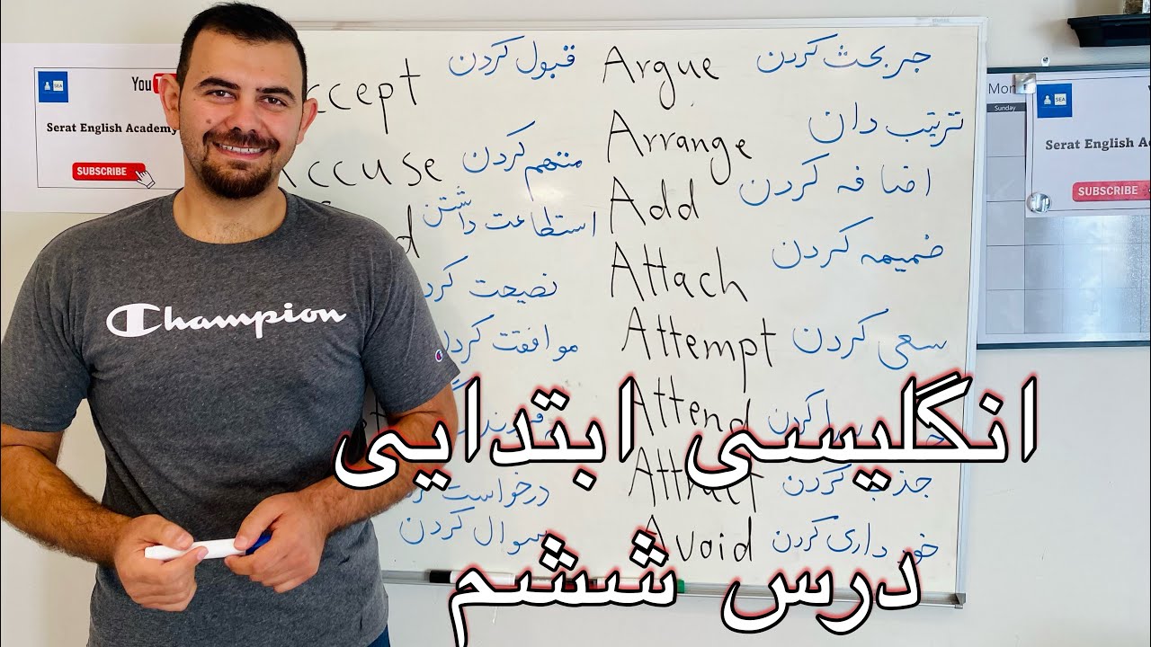 انگلیسی ابتدایی درس ششم | زمان حال ساده | ۱۵ فعل کاربردی | Beginner English Lesson 6