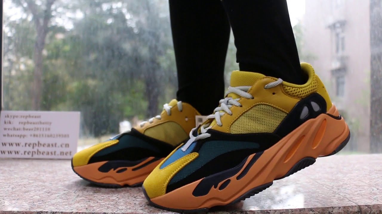 Yeezy Boost 700 &ldquo;Sun&rdquo;  On Feet