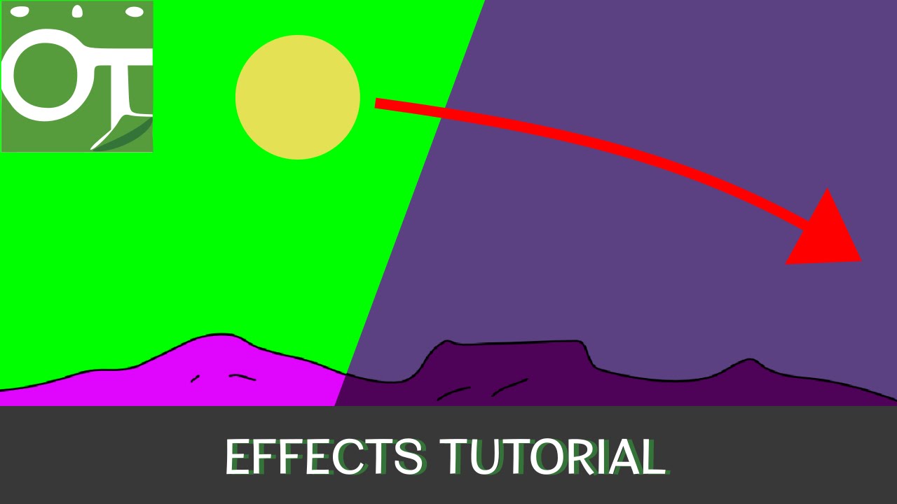 Installing and using OpenToonz effects to create a day-night cycle.