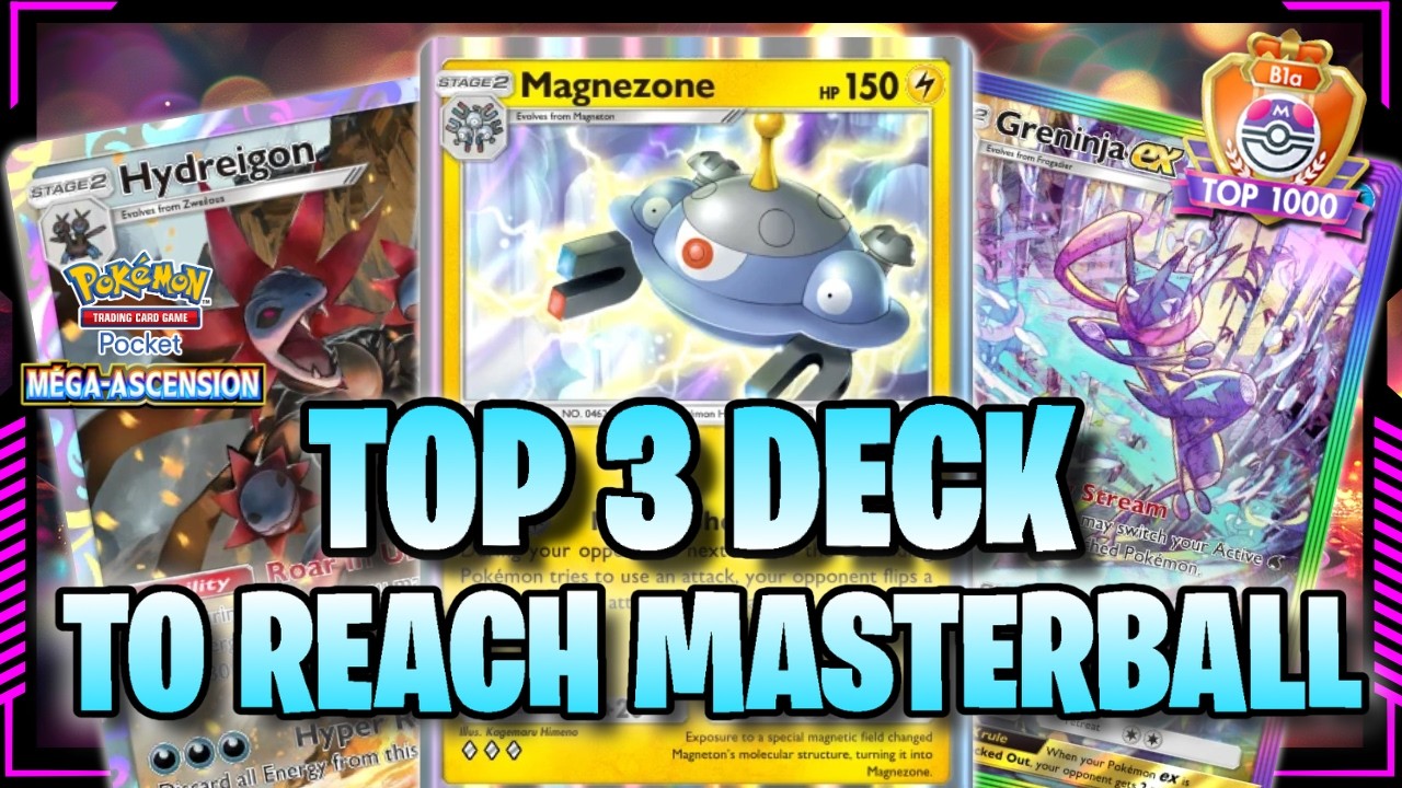 Pok&eacute;mon TCG Pocket | TOP 3 DECKS to Reach MASTERBALL FAST in Ranked (B1A) 🚀🔥