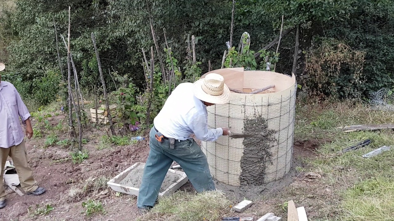 Construcción de tanque de ferrocemento