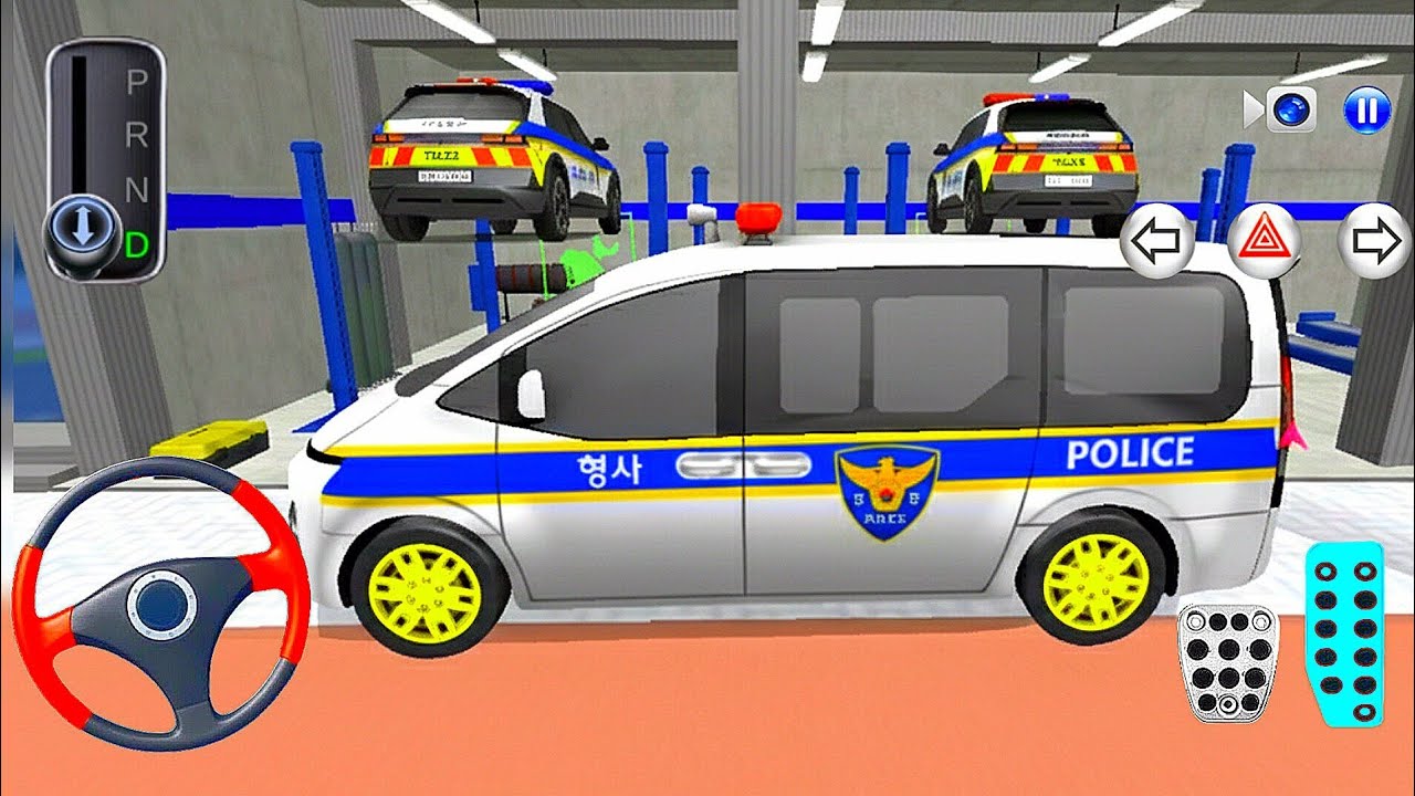 New Police Duty Cars Parking in Repair Shop | 3D Driving Class 2026 - 3D Driving Class Game