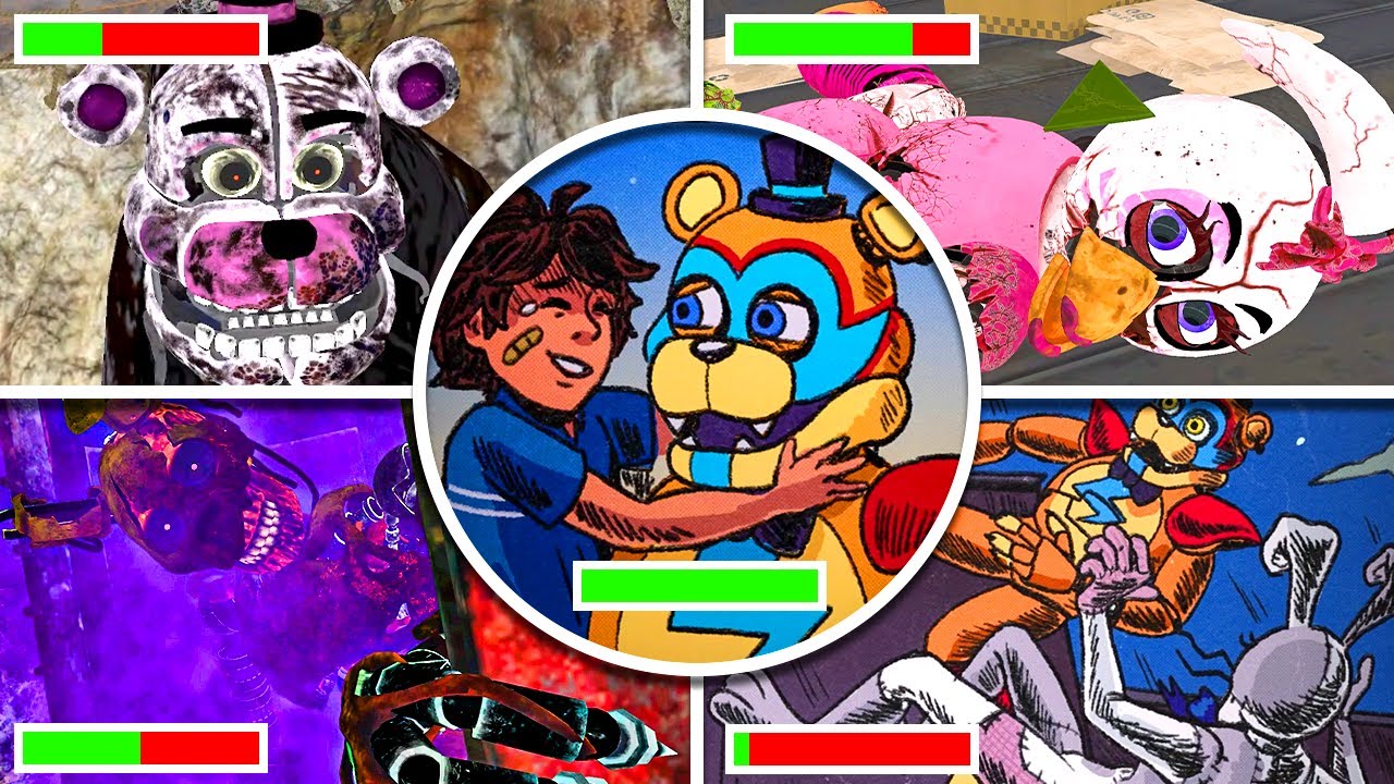 FNAF Security Breach — все концовки и финальный босс с полосками здоровья в ярком режиме.