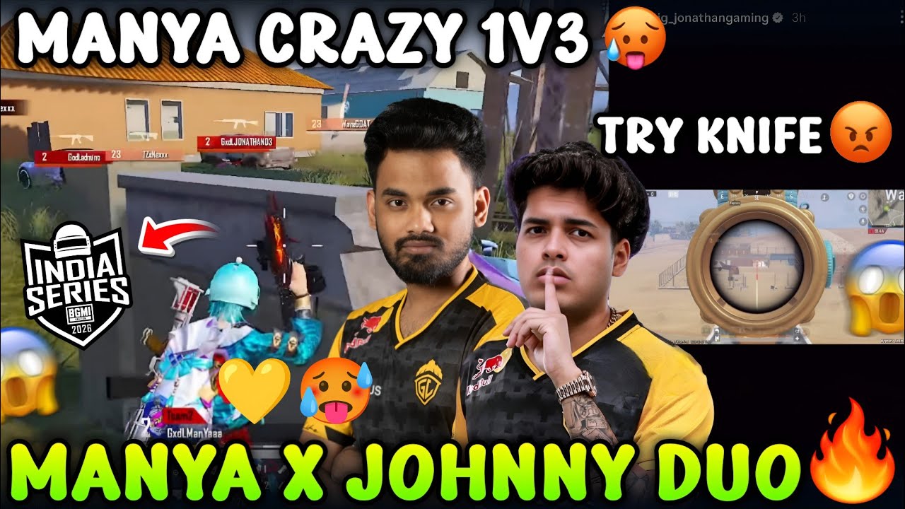 MANYA JONATHAN SYNERGY IN ACTION 🥵 JONATHAN SOLO 8 KILLS 🔥 GODL JONATHAN UNSEEN CLIPS 📎 | GODL 