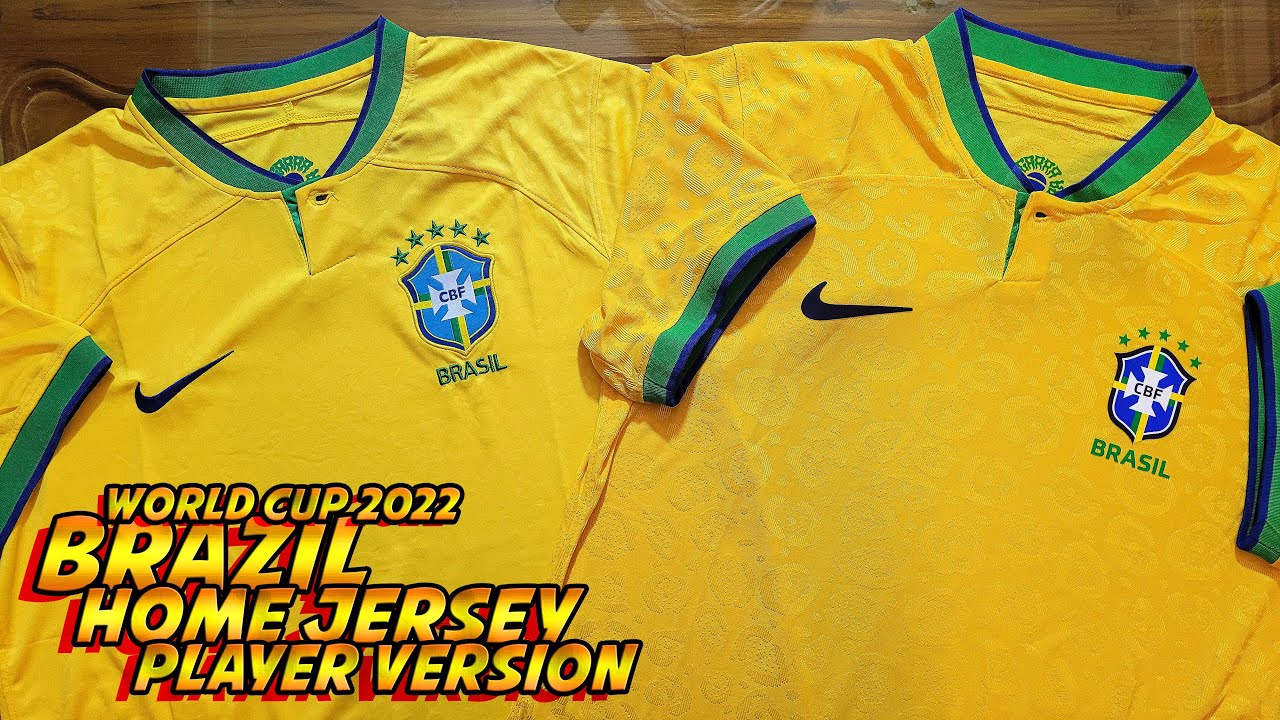 Brazil Home Player Version Jersey (Not Authentic) Review। World Cup 2022 #soccerjersey #worldcup