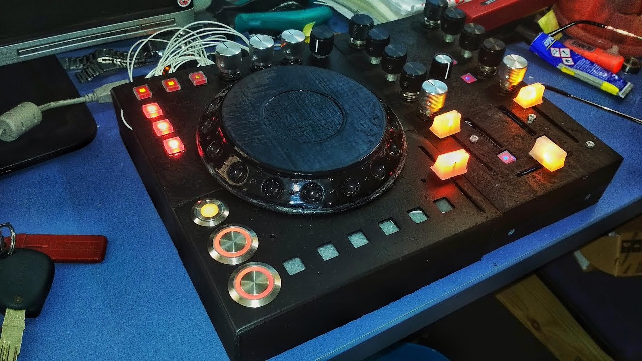 DIY CDJ Arduino MIDI 3D Printed