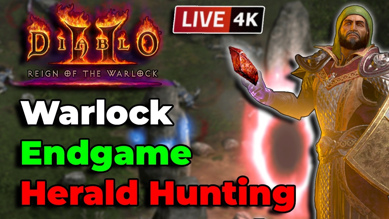 🔴LIVE - Warlock New Ladder HERALD HUNTING  - Diablo 2 Resurrected