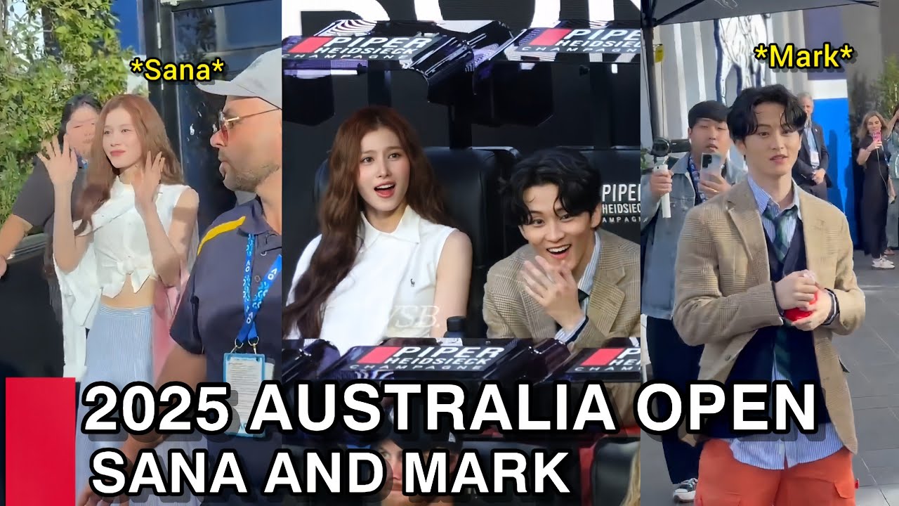 Twice Sana & NCT Mark at the 2025 Australia Open